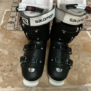 Salomon Black and White Ski Boots